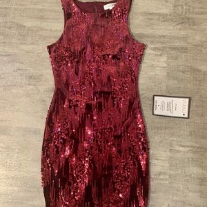 Fitted sequin dress